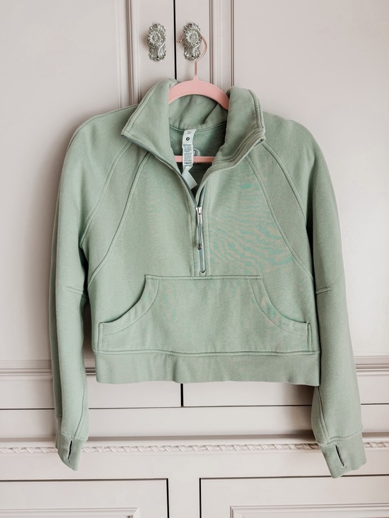 lululemon athletica Tops - lululemon athletica Sage Green Scuba Half-Zip Pullover